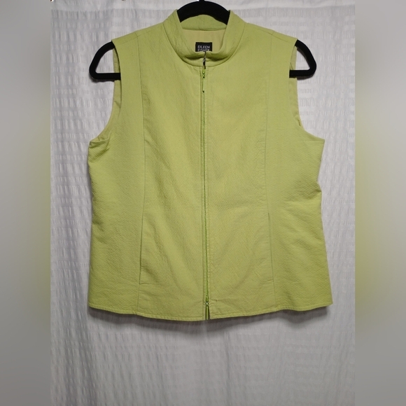 Eileen Fisher Tops - Eileen Fisher 100% Cotton Full Double Zip Vest. Ladies Size S